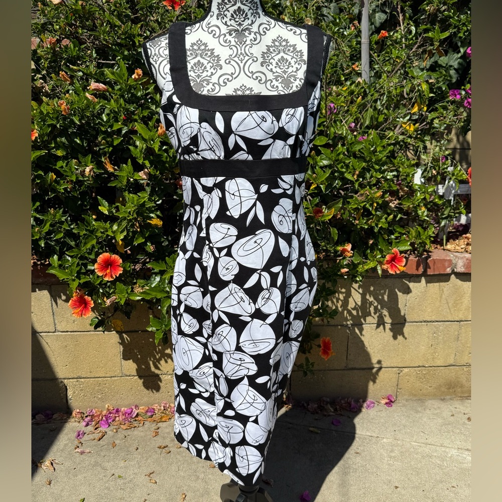 EVAN PICONE SZ 10 COTTON STRETCH SUNDRESS, ZIP CLOSURE, COOL AND COMFORTABLE!